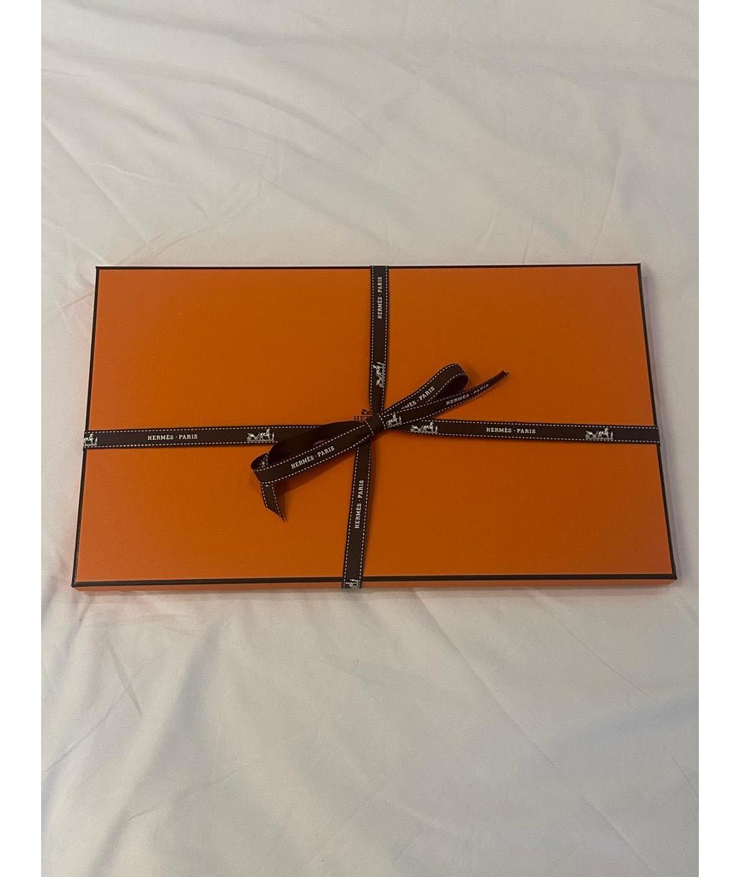 HERMES Бежевый кашемировый шарф, фото 5