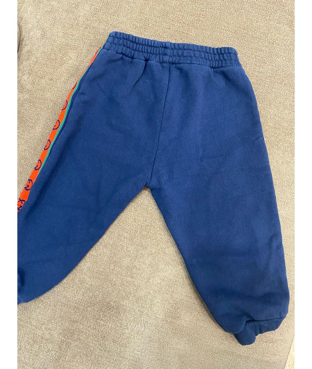 GUCCI Темно-синие хлопковые брюки и шорты, фото 2