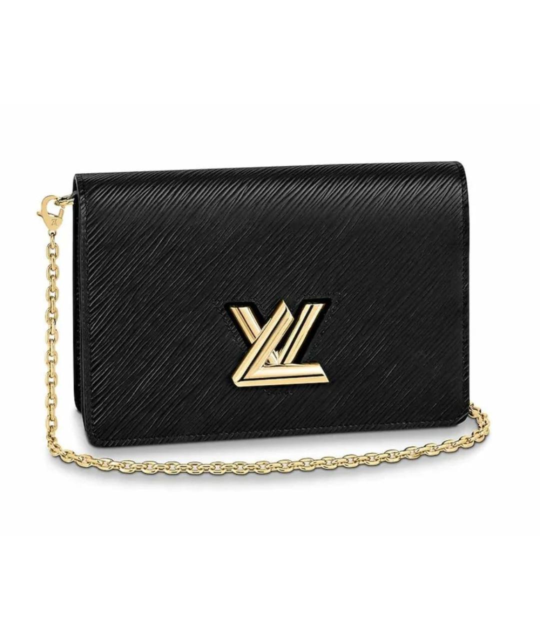 LOUIS VUITTON Черная кожаная сумка через плечо, фото 9