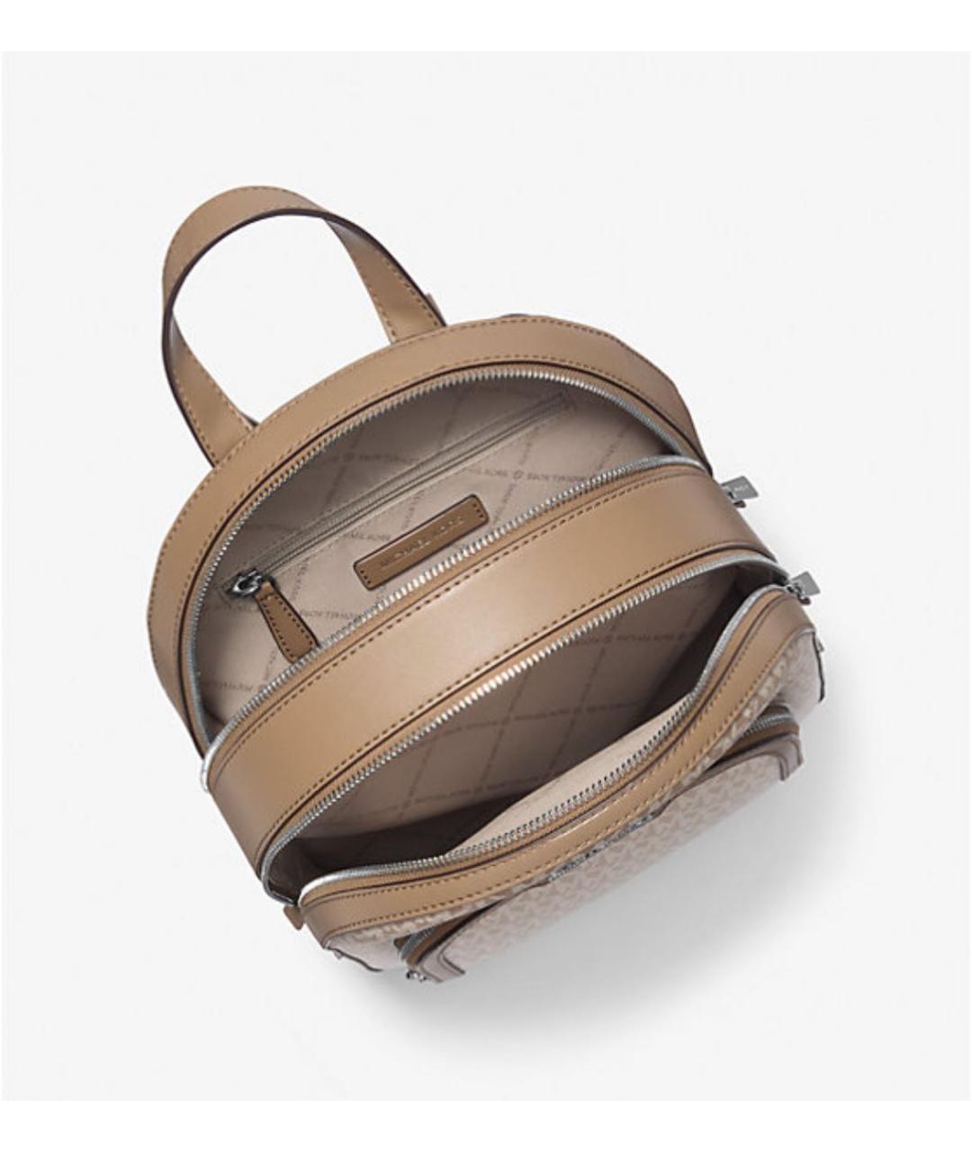 MICHAEL MICHAEL KORS Бежевый кожаный рюкзак, фото 3