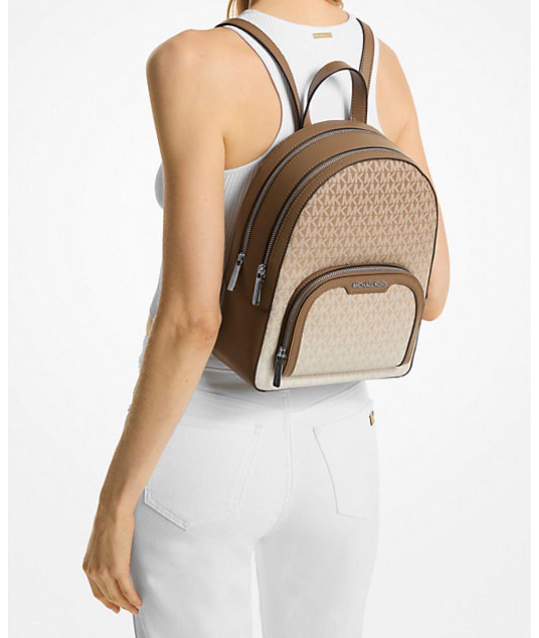 MICHAEL MICHAEL KORS Бежевый кожаный рюкзак, фото 2