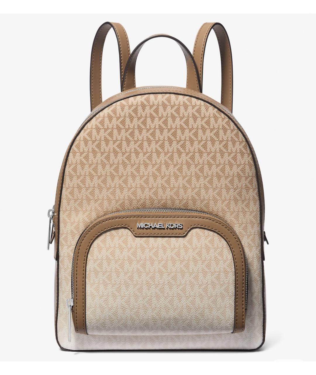 MICHAEL MICHAEL KORS Бежевый кожаный рюкзак, фото 5