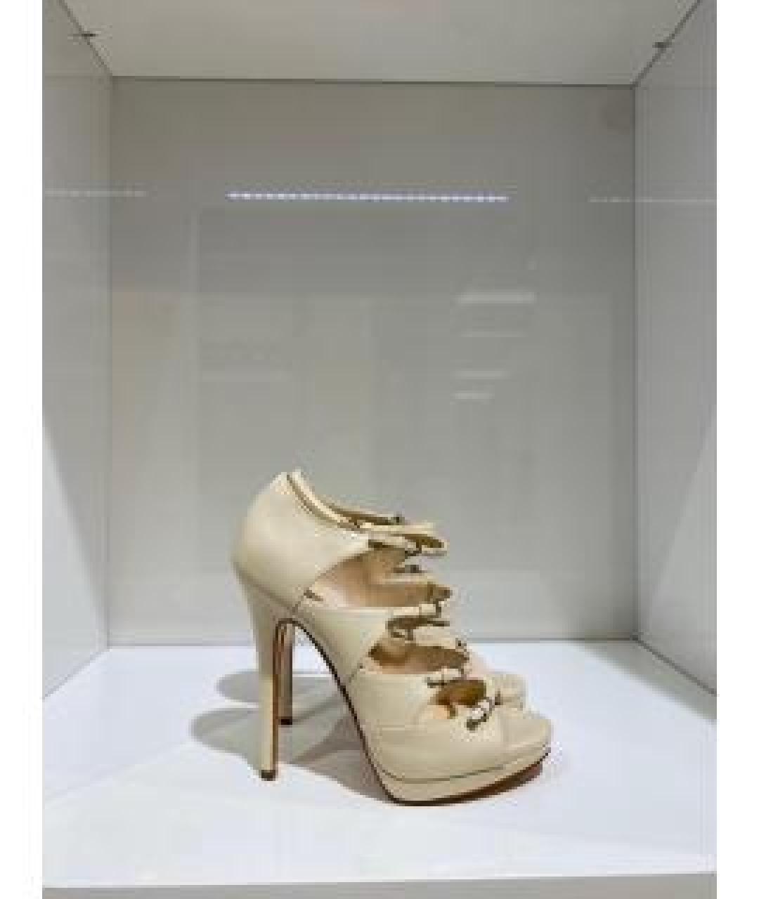CASADEI Белые кожаные босоножки, фото 6