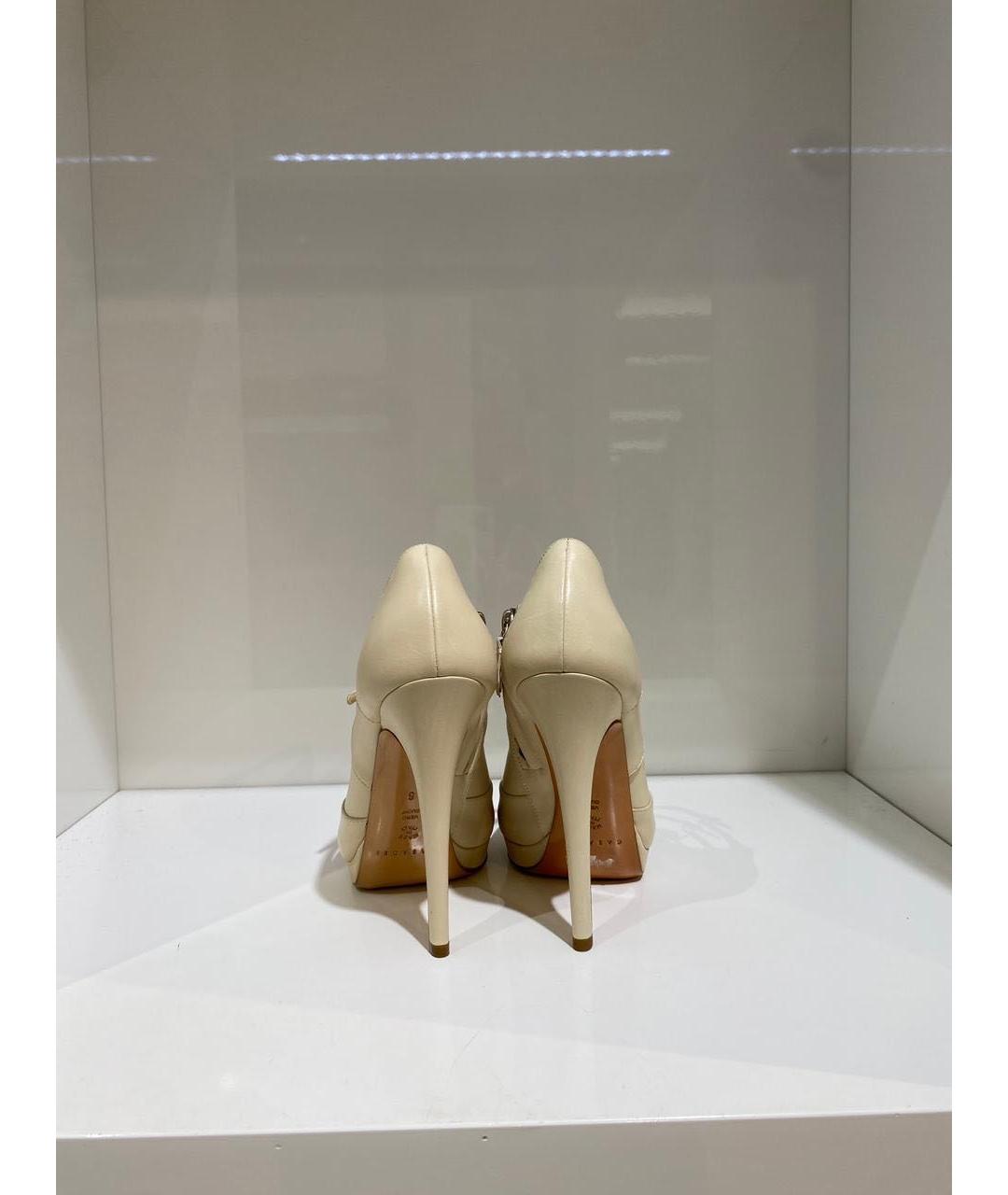 CASADEI Белые кожаные босоножки, фото 4