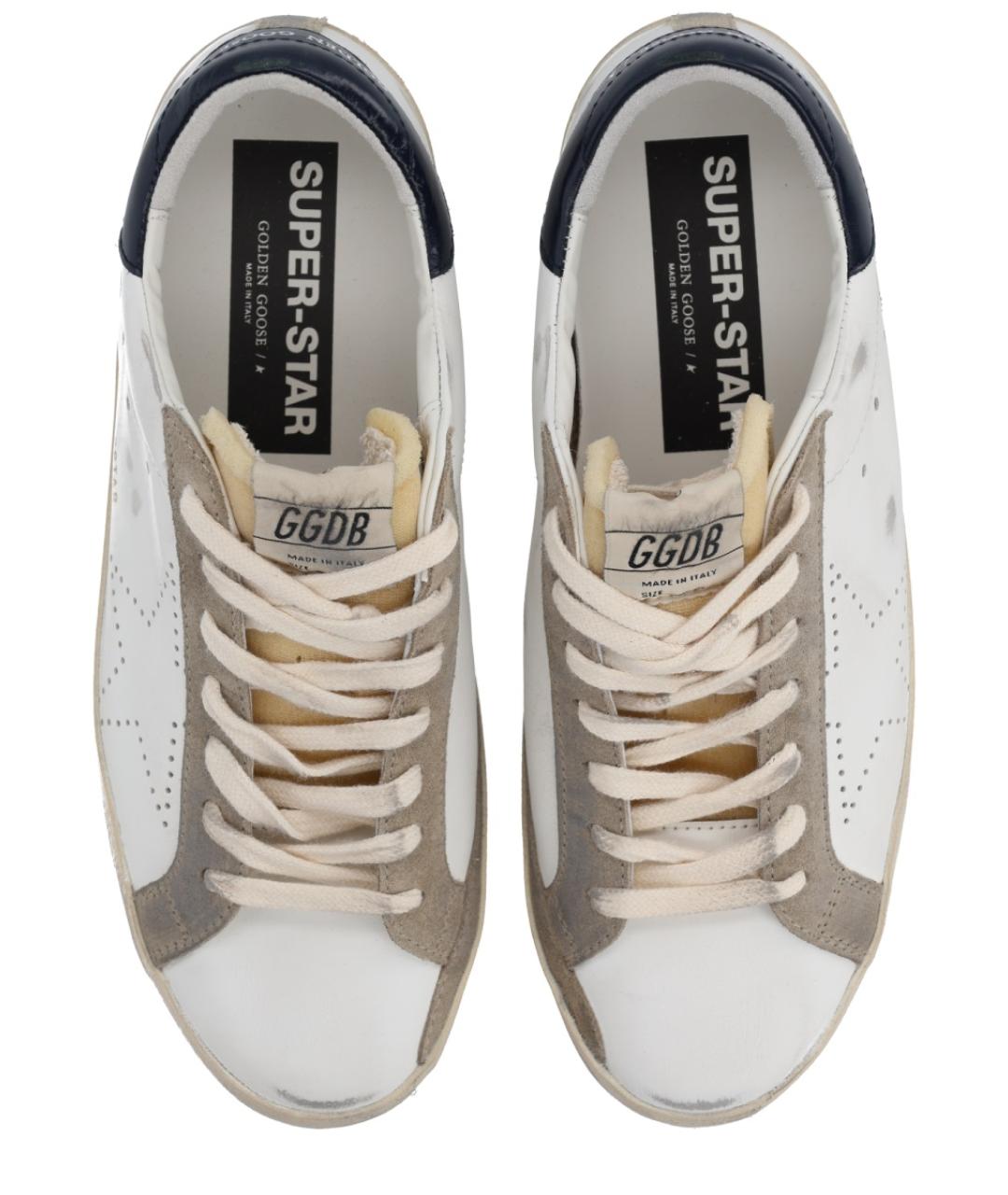 GOLDEN GOOSE DELUXE BRAND Белые кожаные низкие кроссовки / кеды, фото 2