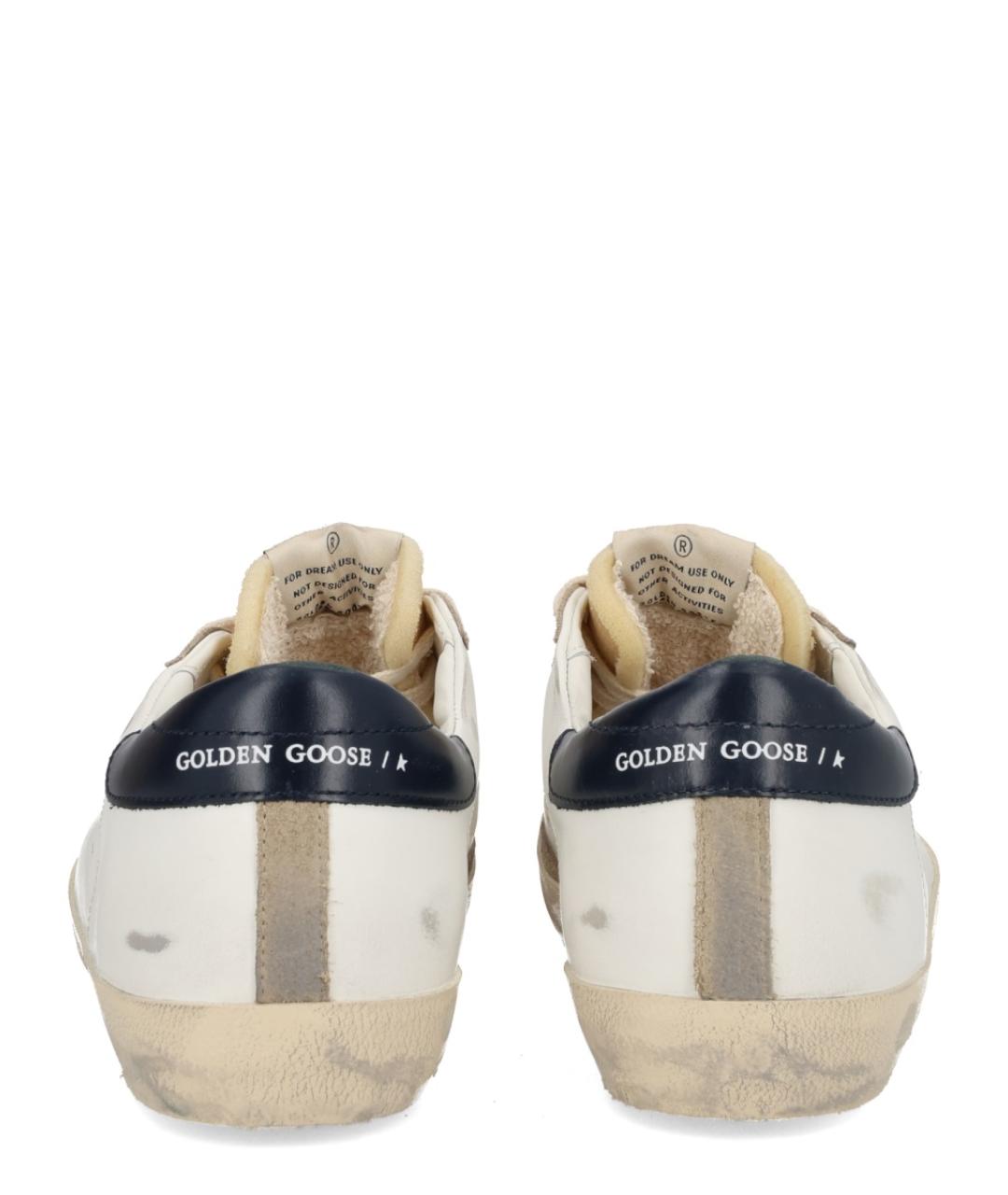 GOLDEN GOOSE DELUXE BRAND Белые кожаные низкие кроссовки / кеды, фото 4