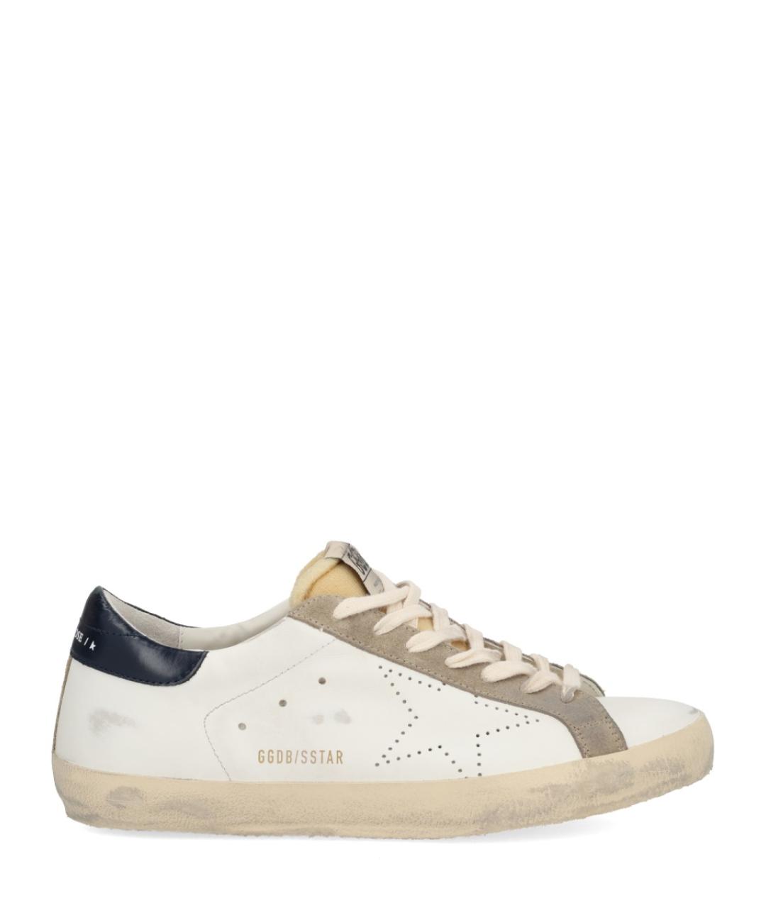 GOLDEN GOOSE DELUXE BRAND Белые кожаные низкие кроссовки / кеды, фото 1