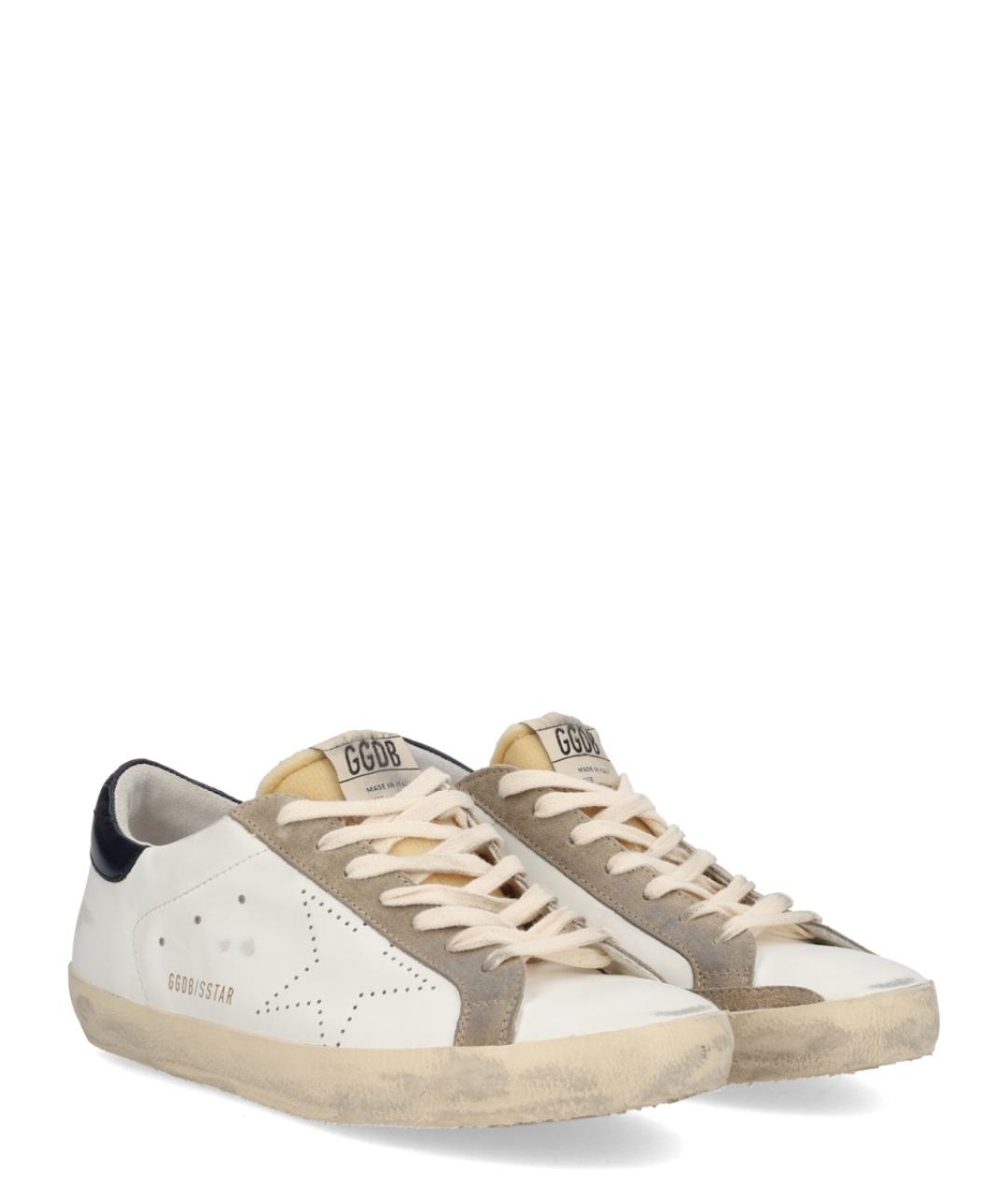 GOLDEN GOOSE DELUXE BRAND Белые кожаные низкие кроссовки / кеды, фото 6