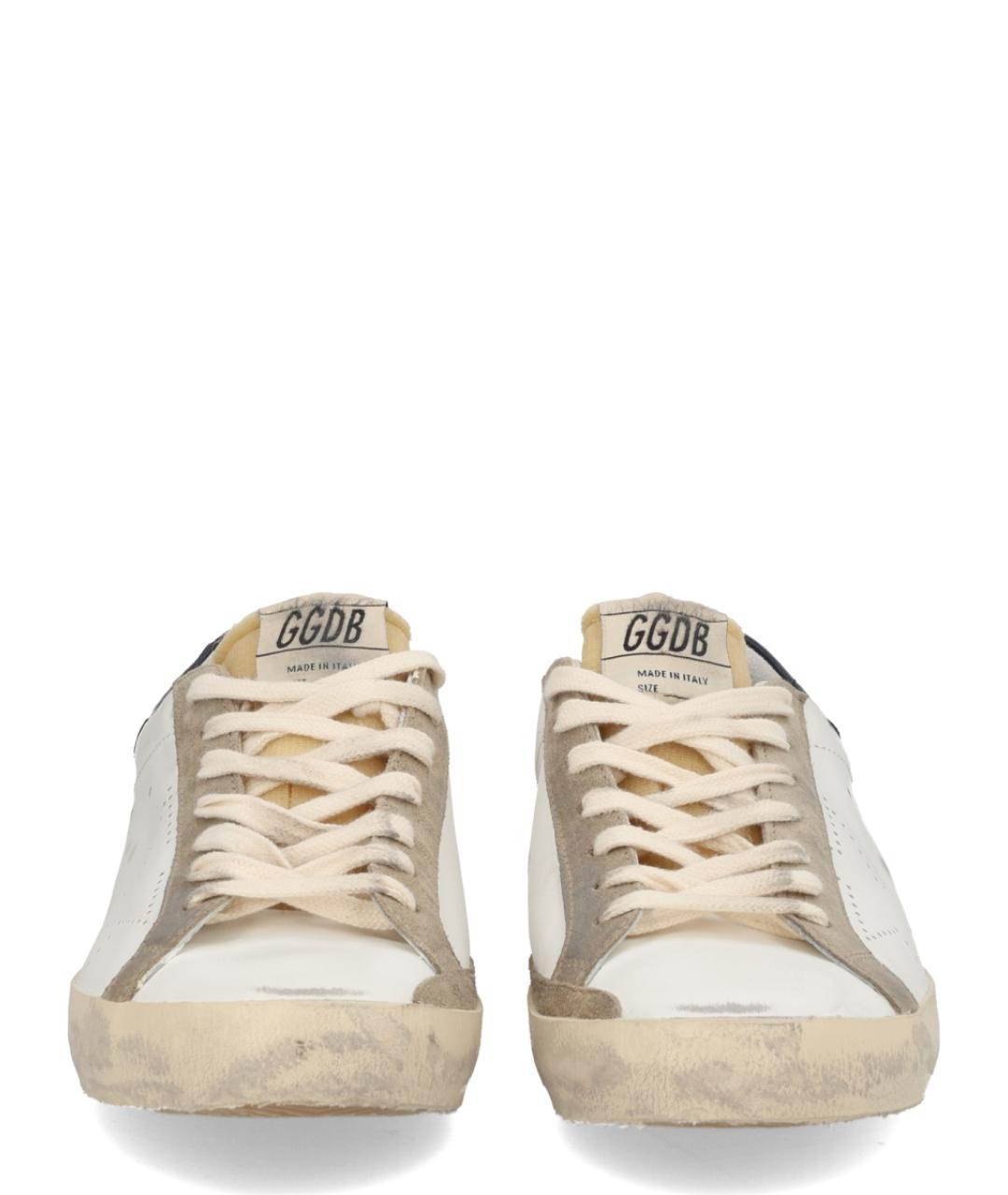 GOLDEN GOOSE DELUXE BRAND Белые кожаные низкие кроссовки / кеды, фото 3