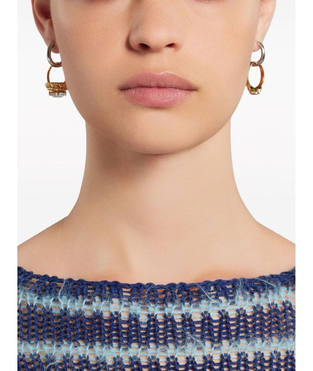 MARNI Золотые латунные серьги, фото 3