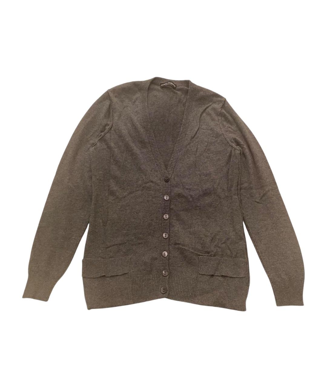 DOLCE&GABBANA Серый кашемировый кардиган, фото 1