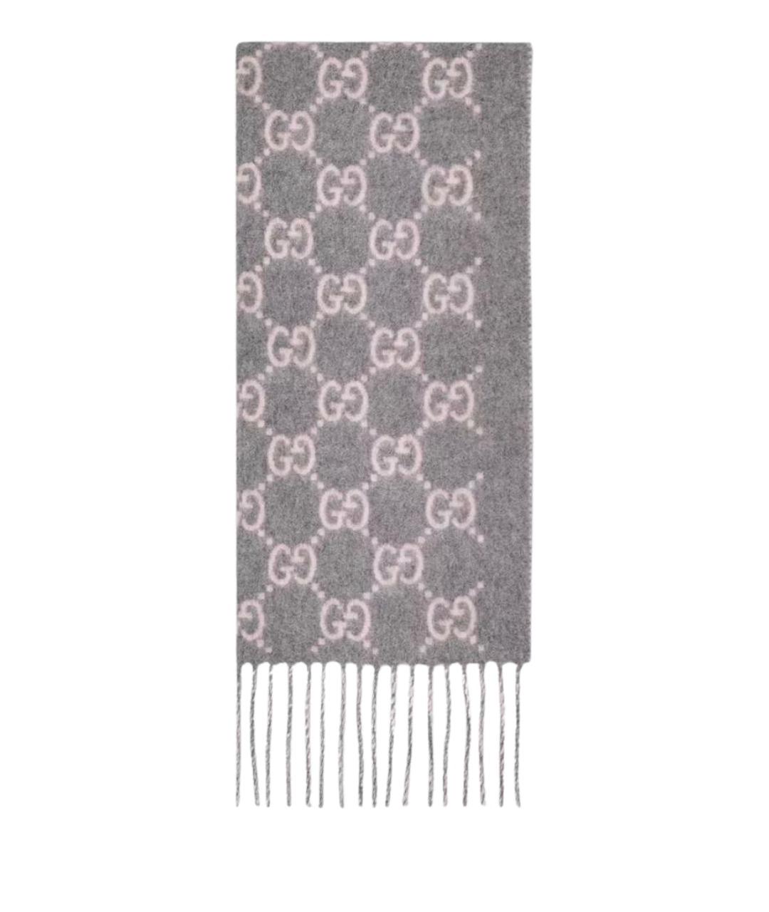 GUCCI Серый кашемировый шарф, фото 1