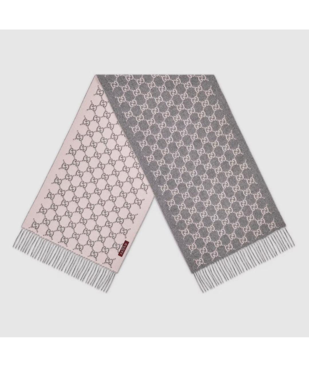 GUCCI Серый кашемировый шарф, фото 2