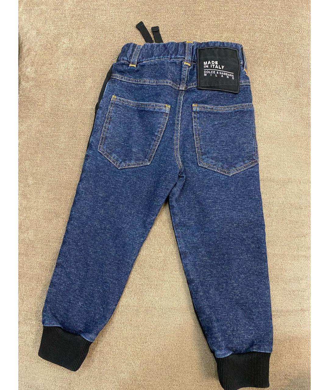 DOLCE & GABBANA KIDS Черные хлопковые детские джинсы, фото 2