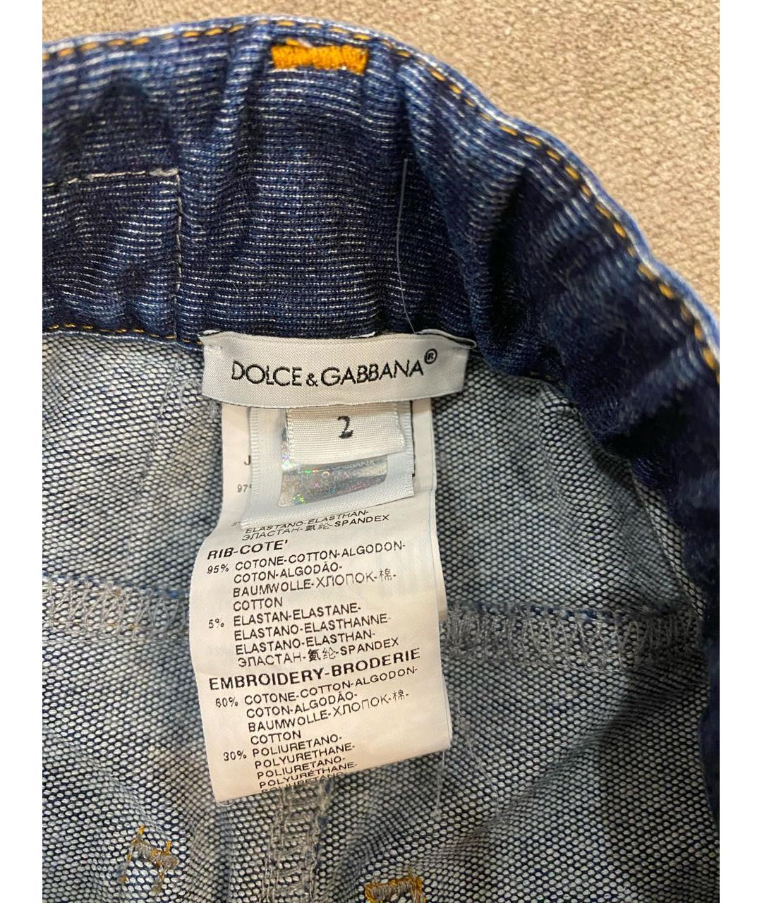 DOLCE & GABBANA KIDS Черные хлопковые детские джинсы, фото 3