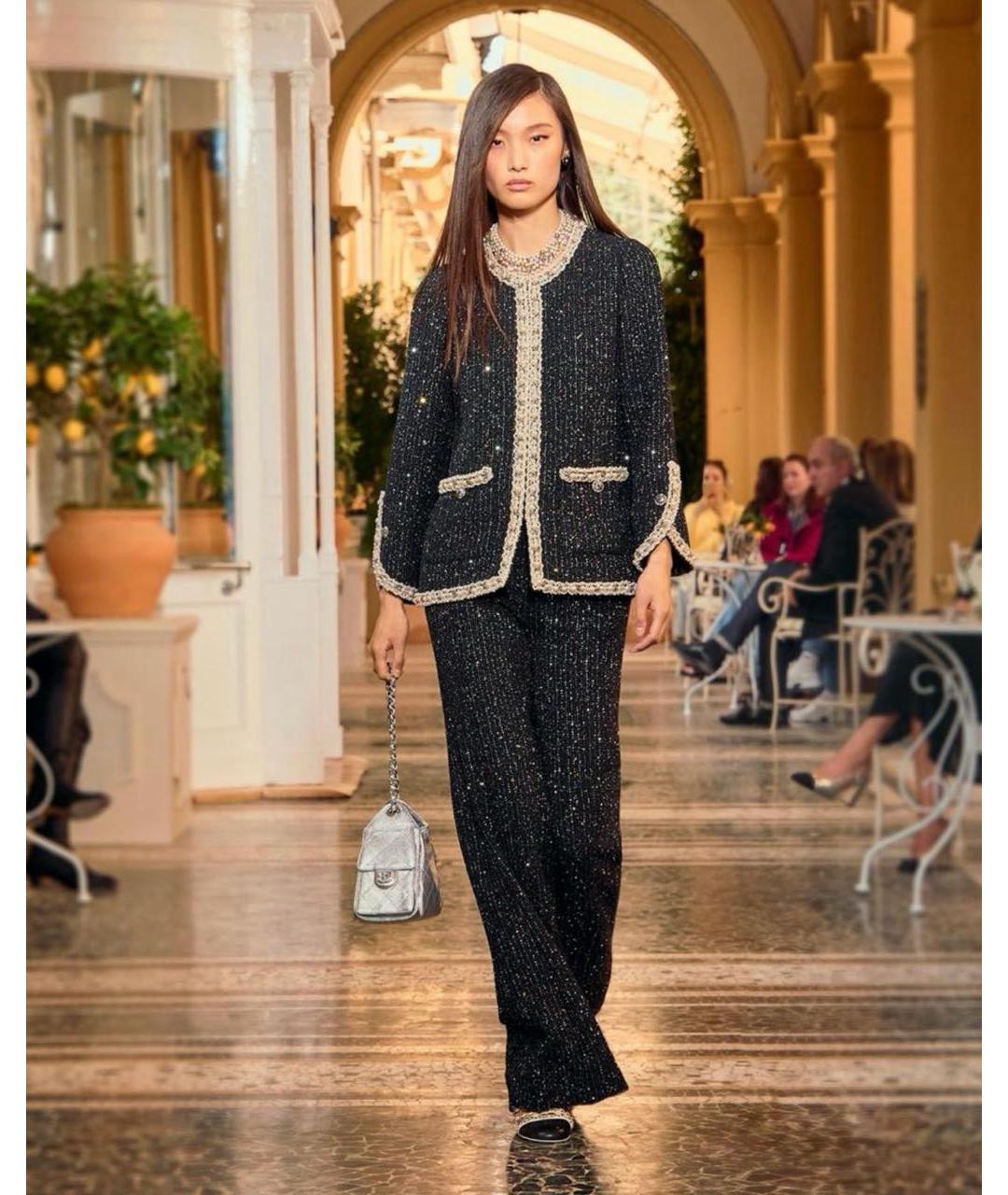 CHANEL Серебряная кожаная сумка через плечо, фото 3