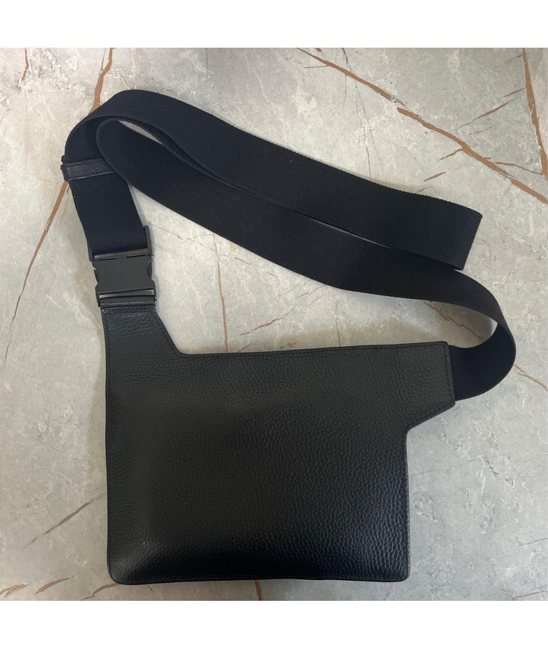 DOLCE&GABBANA Черная кожаная сумка на плечо, фото 2