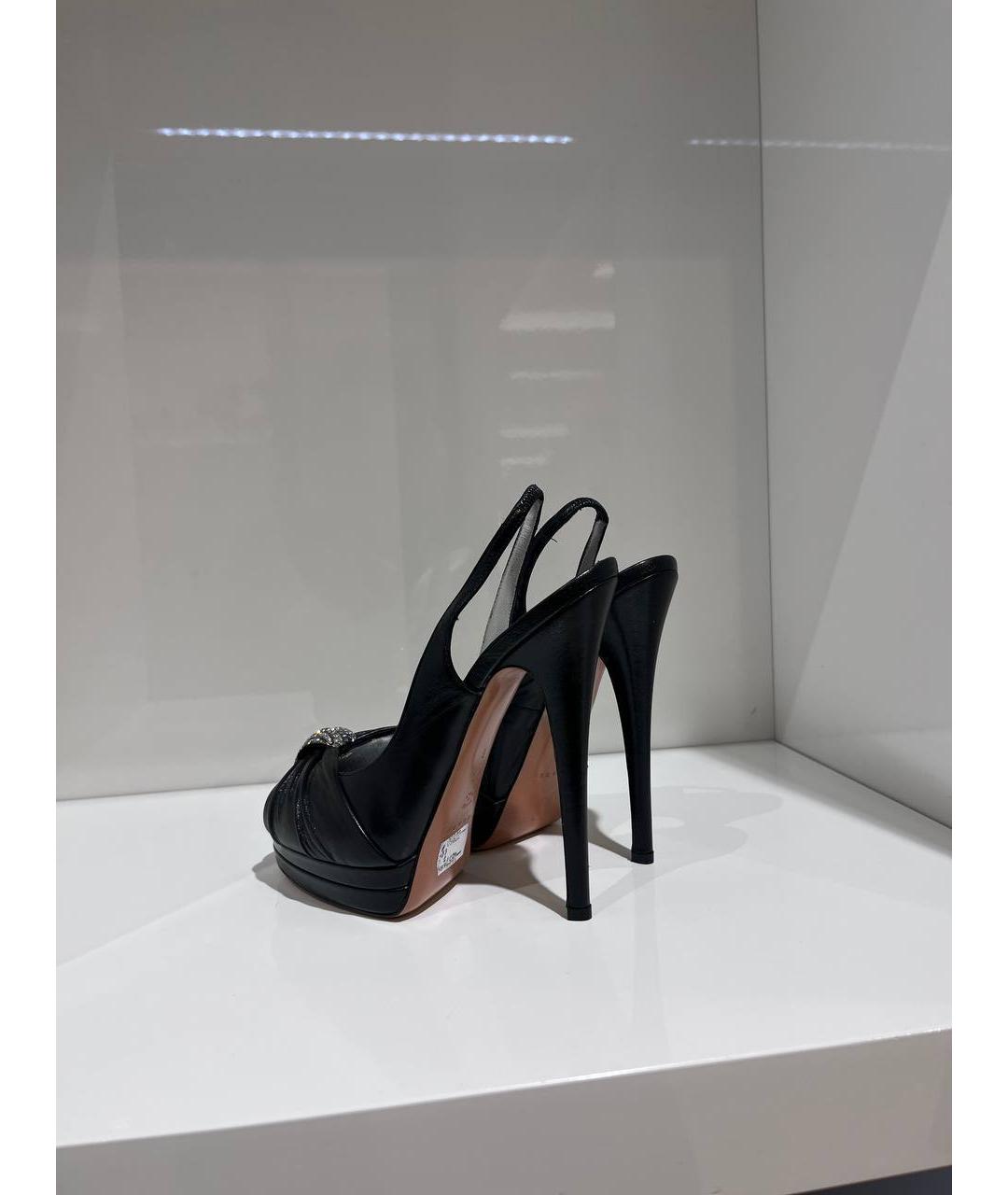 CASADEI Черные кожаные босоножки, фото 3