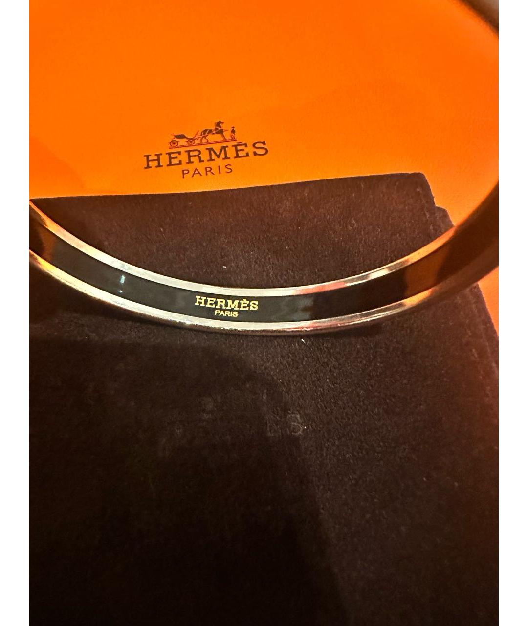 HERMES Бирюзовый с серебряным покрытием браслет, фото 5