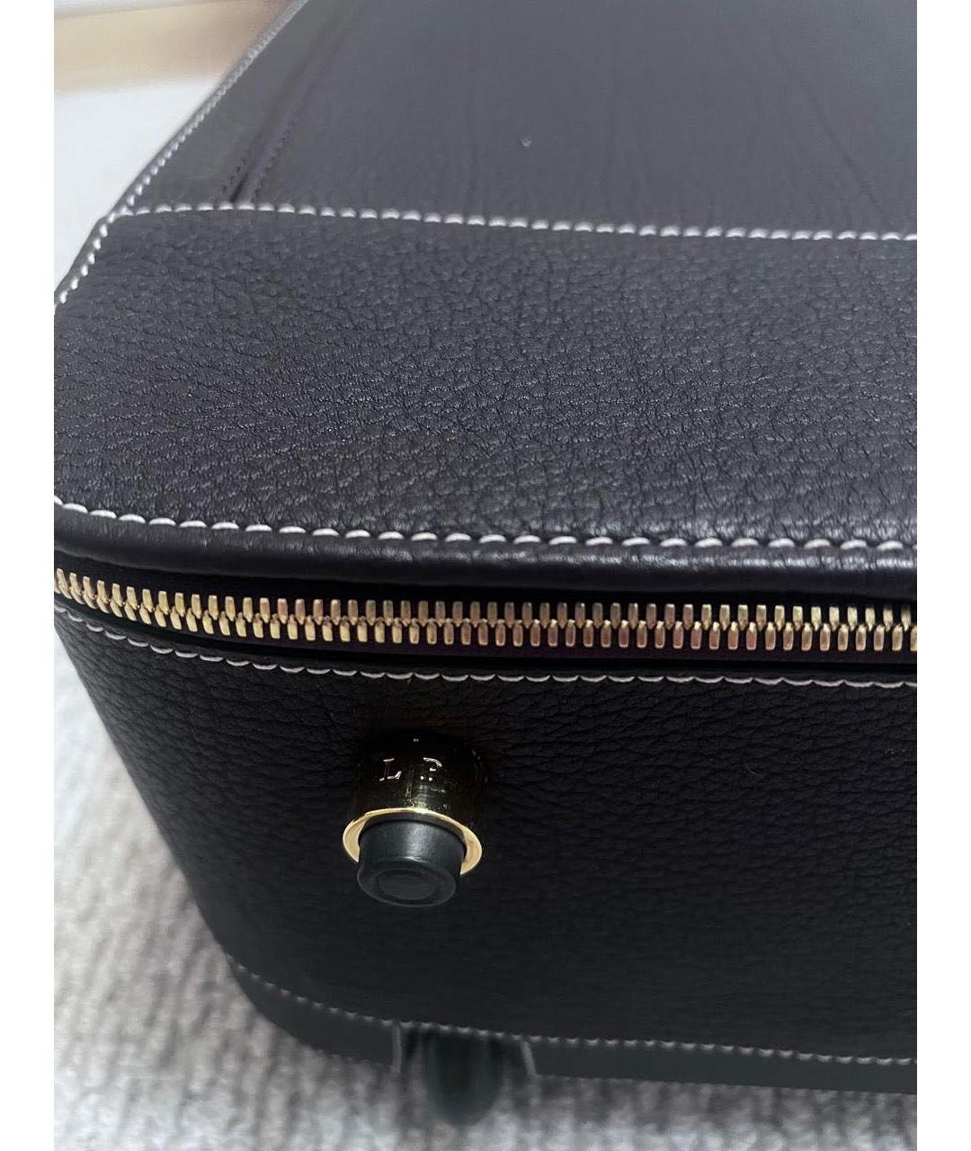 LORO PIANA Коричневый кожаный чемодан, фото 2