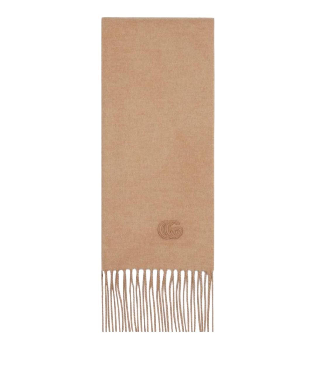 GUCCI Бежевый кашемировый шарф, фото 1