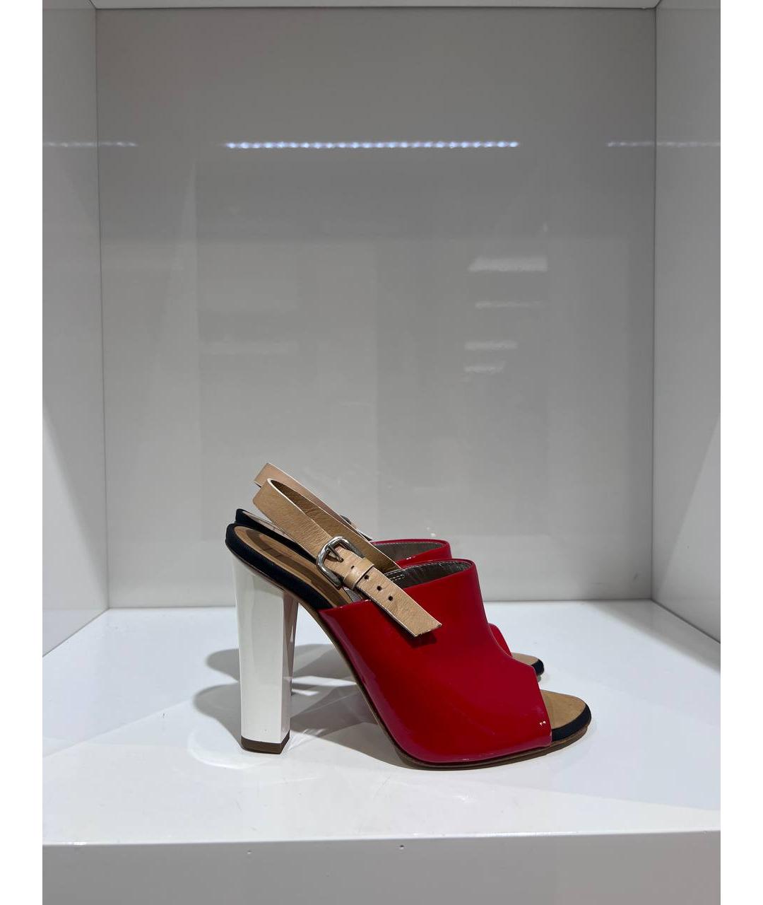 GIUSEPPE ZANOTTI DESIGN Красные кожаные босоножки, фото 4