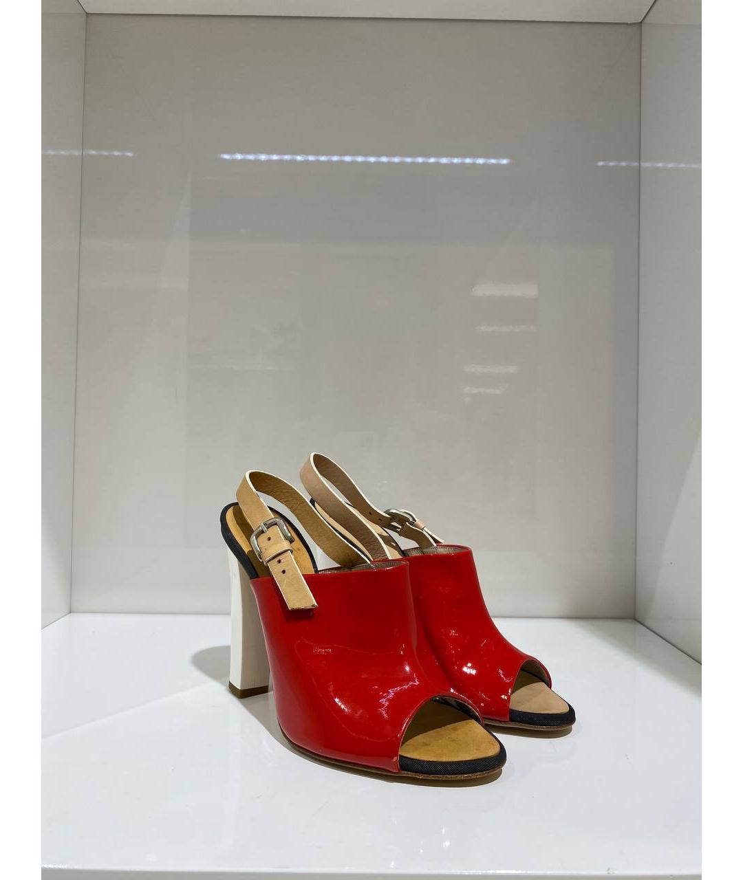 GIUSEPPE ZANOTTI DESIGN Красные кожаные босоножки, фото 2