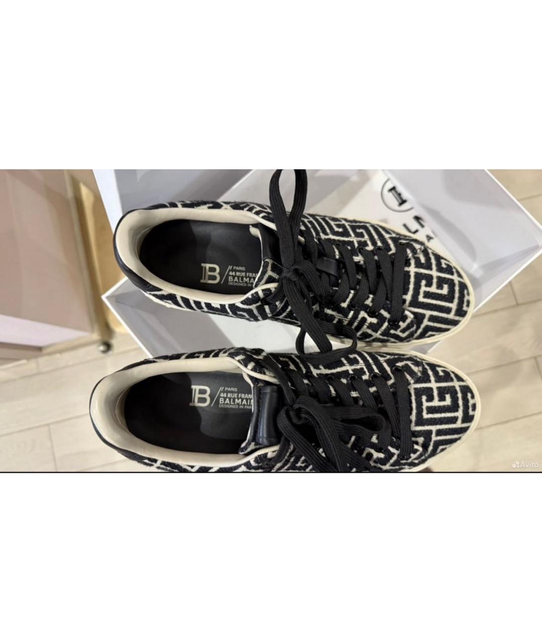 BALMAIN Мульти текстильные кеды, фото 4