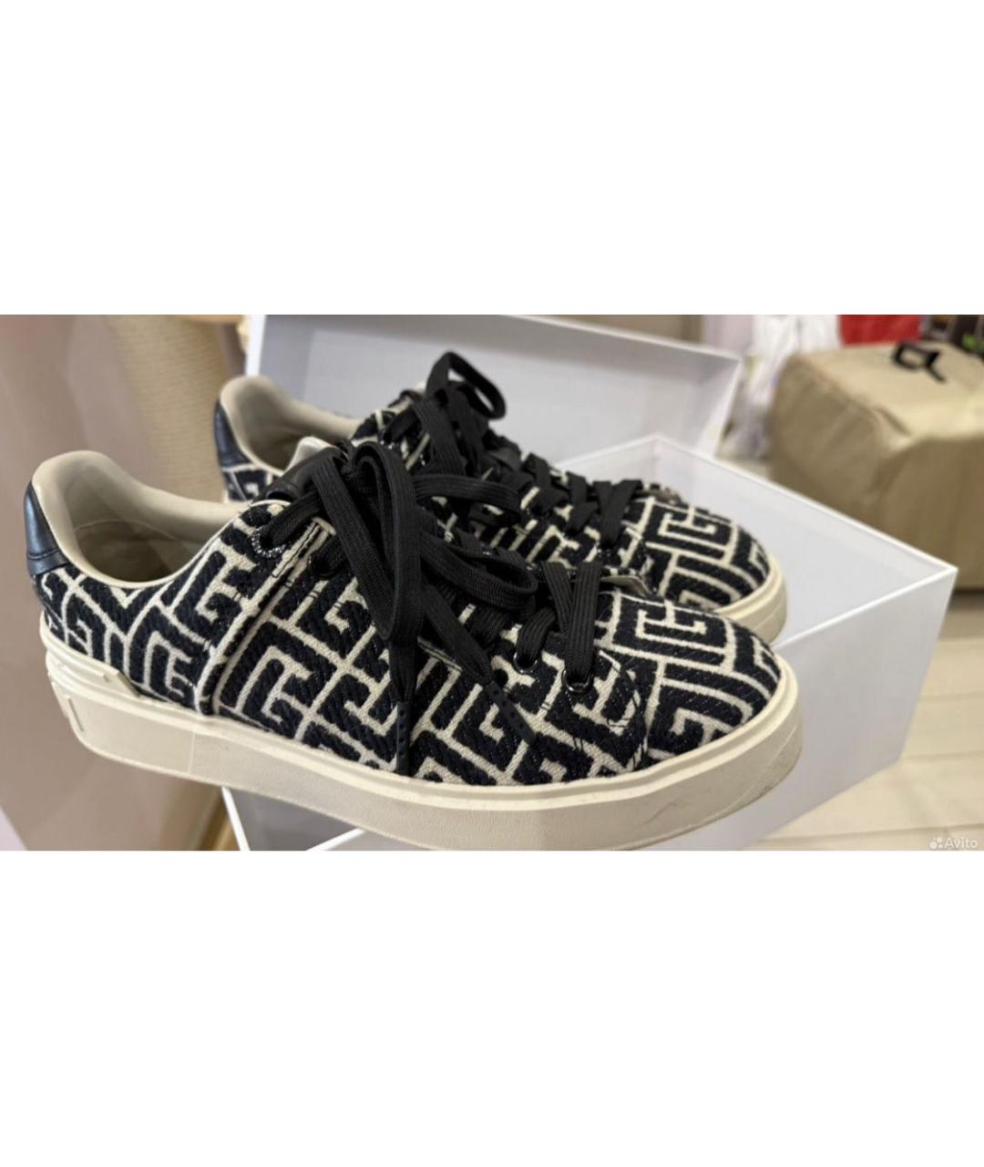 BALMAIN Мульти текстильные кеды, фото 3