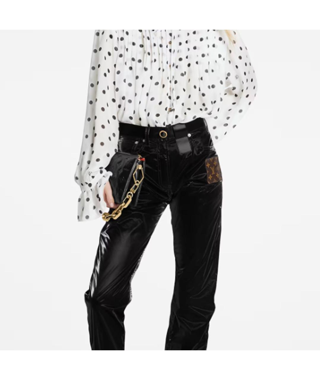 LOUIS VUITTON Черная кожаная сумка через плечо, фото 8