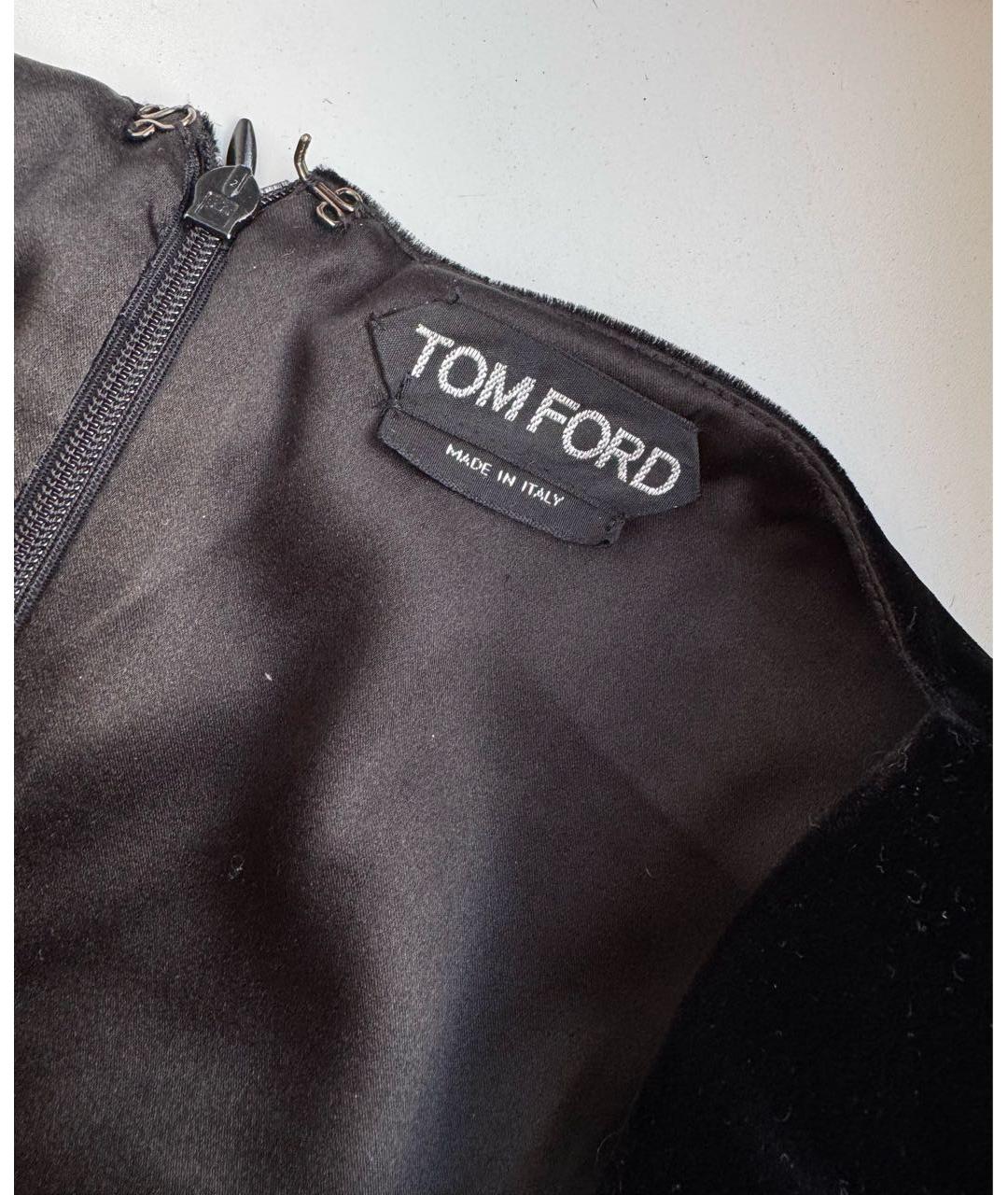 TOM FORD Черное бархатное вечернее платье, фото 3