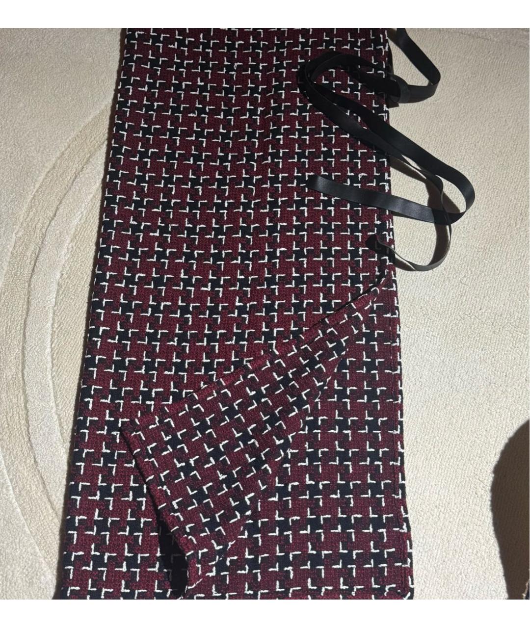 CHANEL Бордовый шерстяной костюм с юбками, фото 2