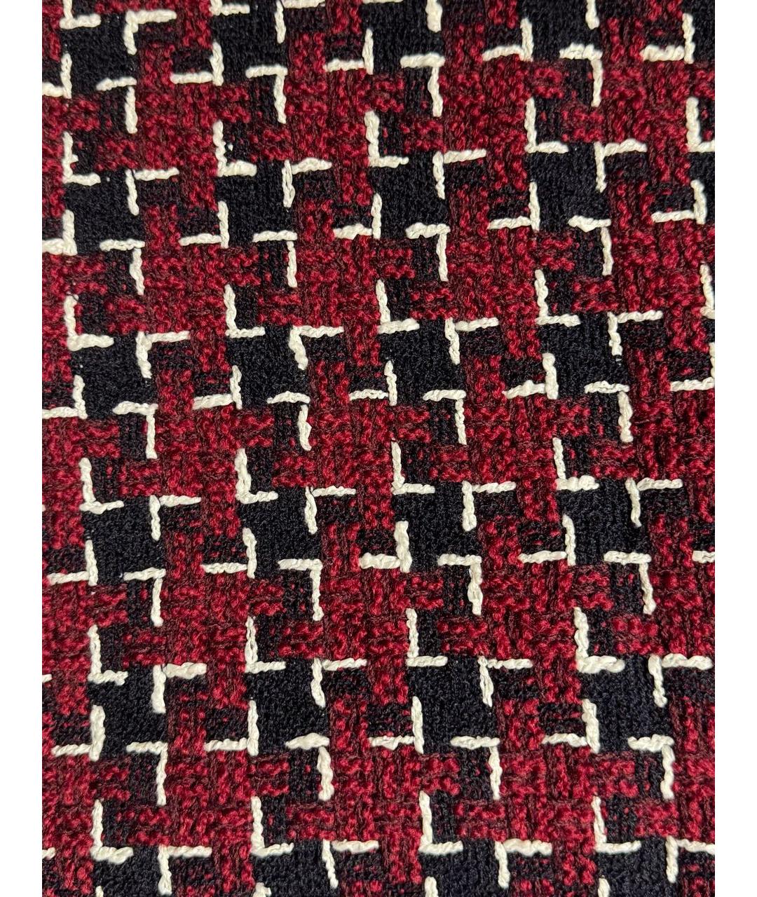 CHANEL Бордовый шерстяной костюм с юбками, фото 4