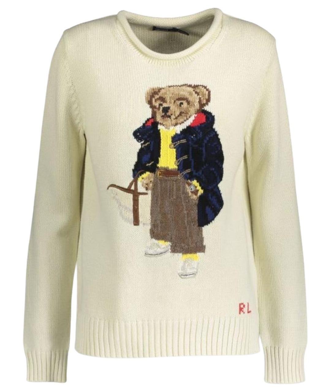 POLO RALPH LAUREN Бежевый хлопковый джемпер / свитер, фото 1