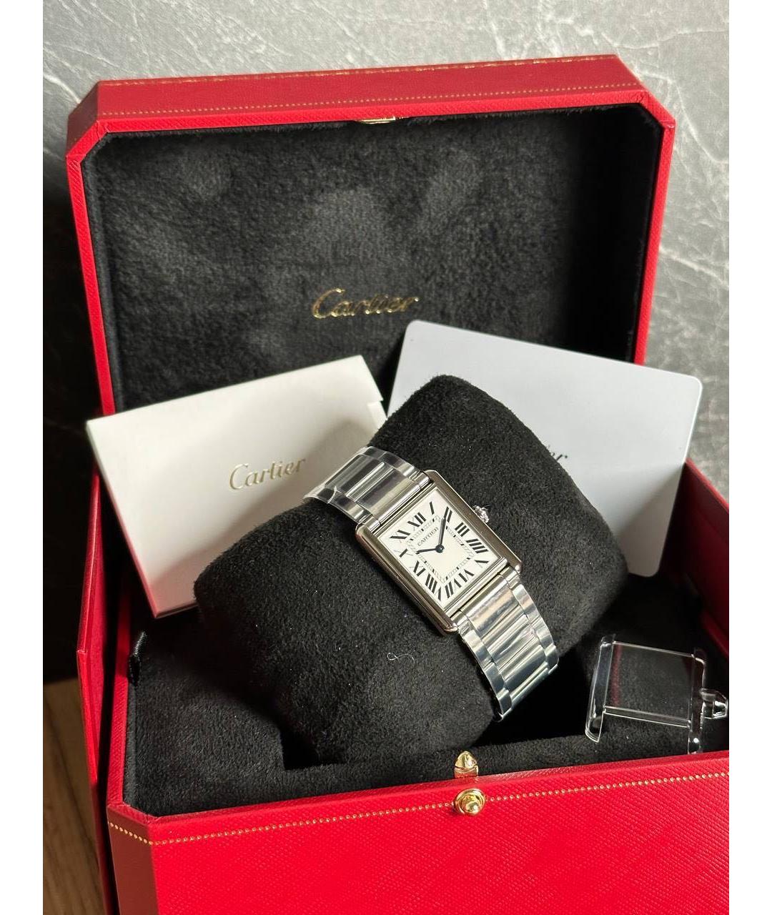 CARTIER Серебряные стальные часы, фото 5