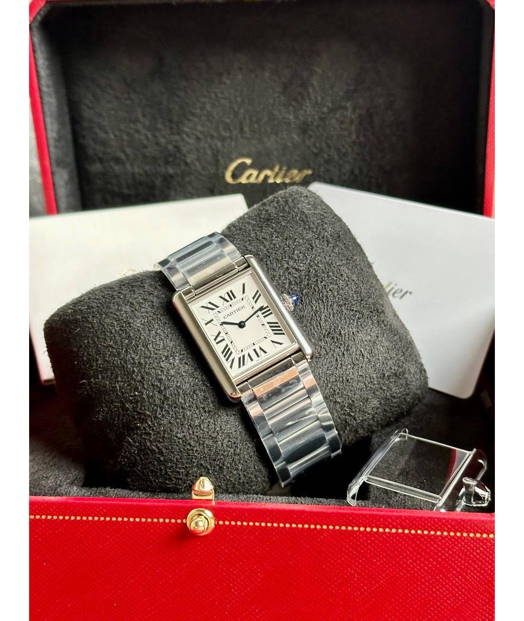 CARTIER Серебряные стальные часы, фото 6
