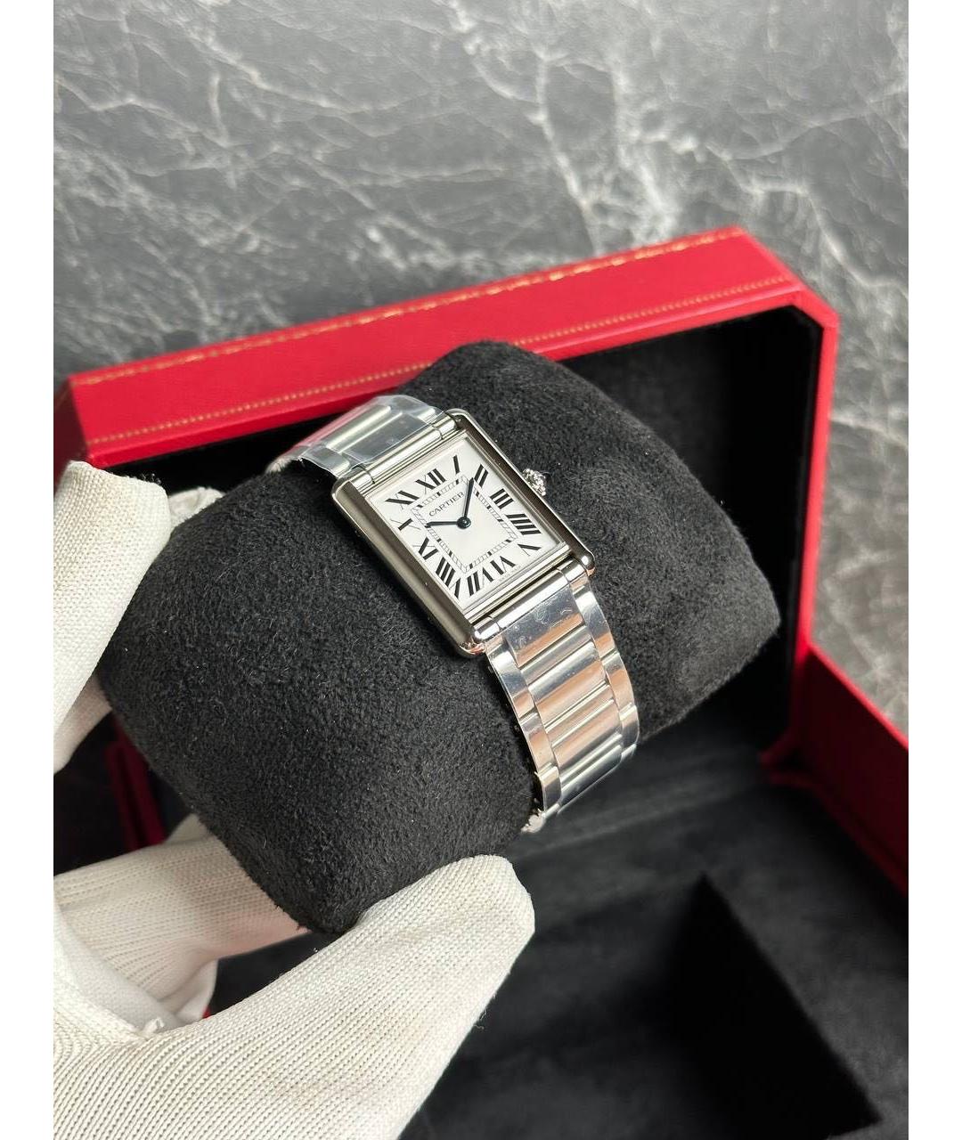 CARTIER Серебряные стальные часы, фото 4