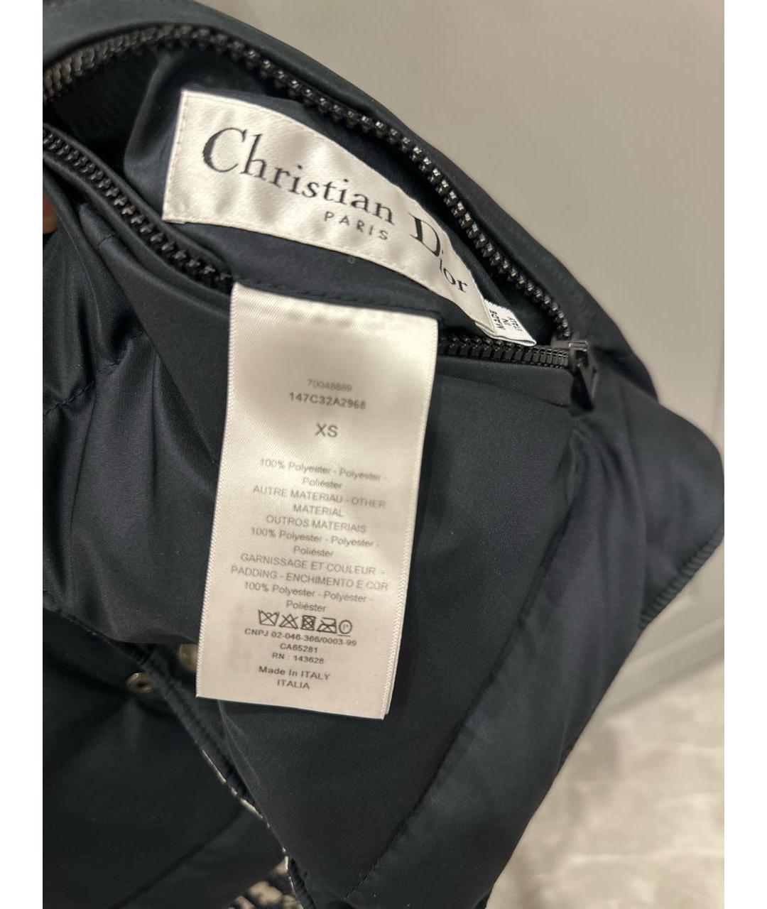 CHRISTIAN DIOR Темно-синий полиэстеровый пуховик, фото 5