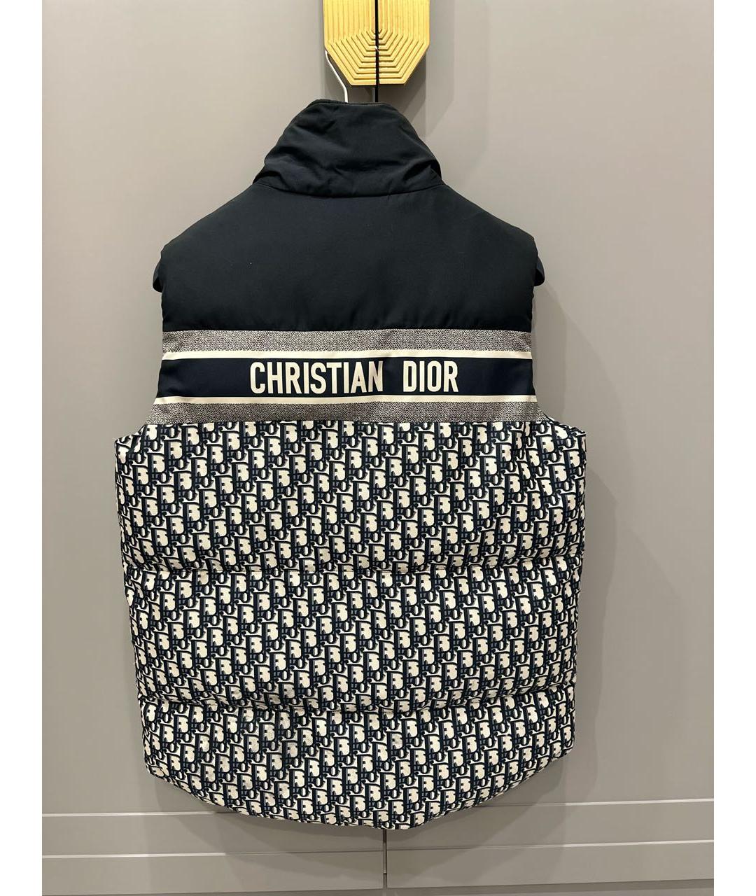 CHRISTIAN DIOR Темно-синий полиэстеровый пуховик, фото 2