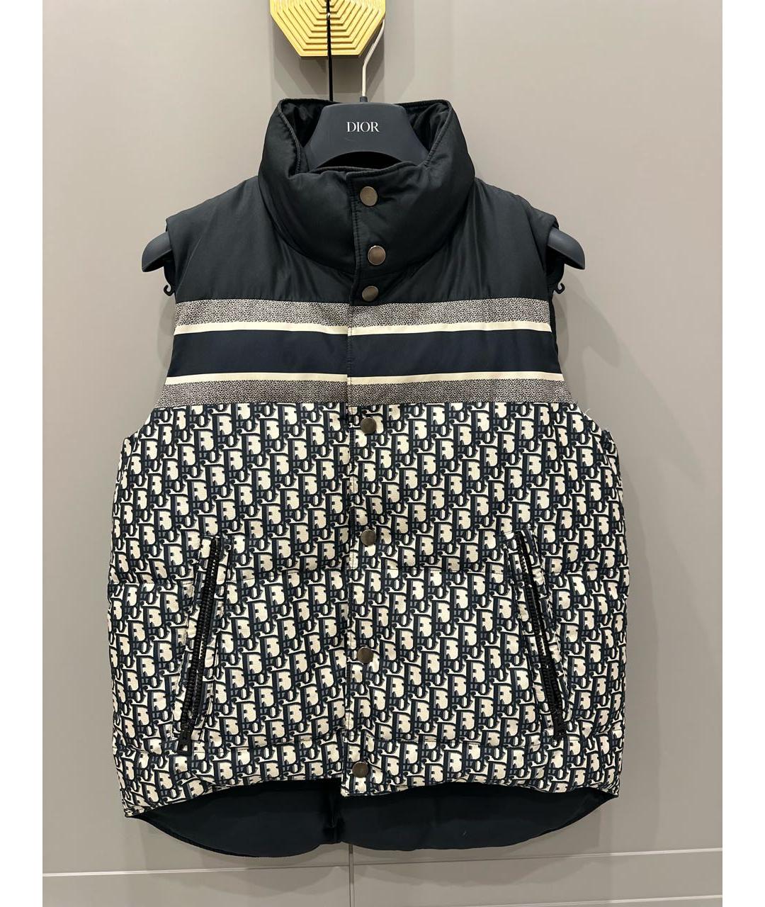 CHRISTIAN DIOR Темно-синий полиэстеровый пуховик, фото 7