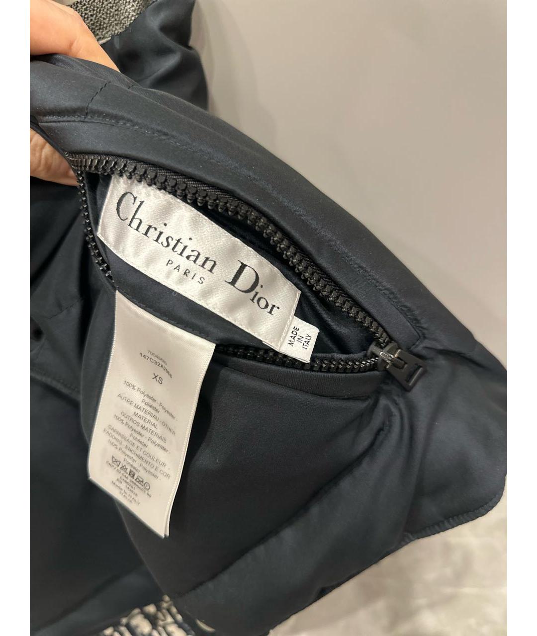 CHRISTIAN DIOR Темно-синий полиэстеровый пуховик, фото 6
