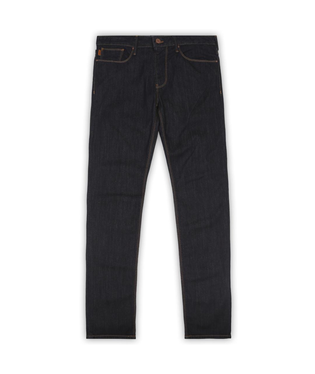 EMPORIO ARMANI Темно-синие хлопко-эластановые джинсы скинни, фото 8