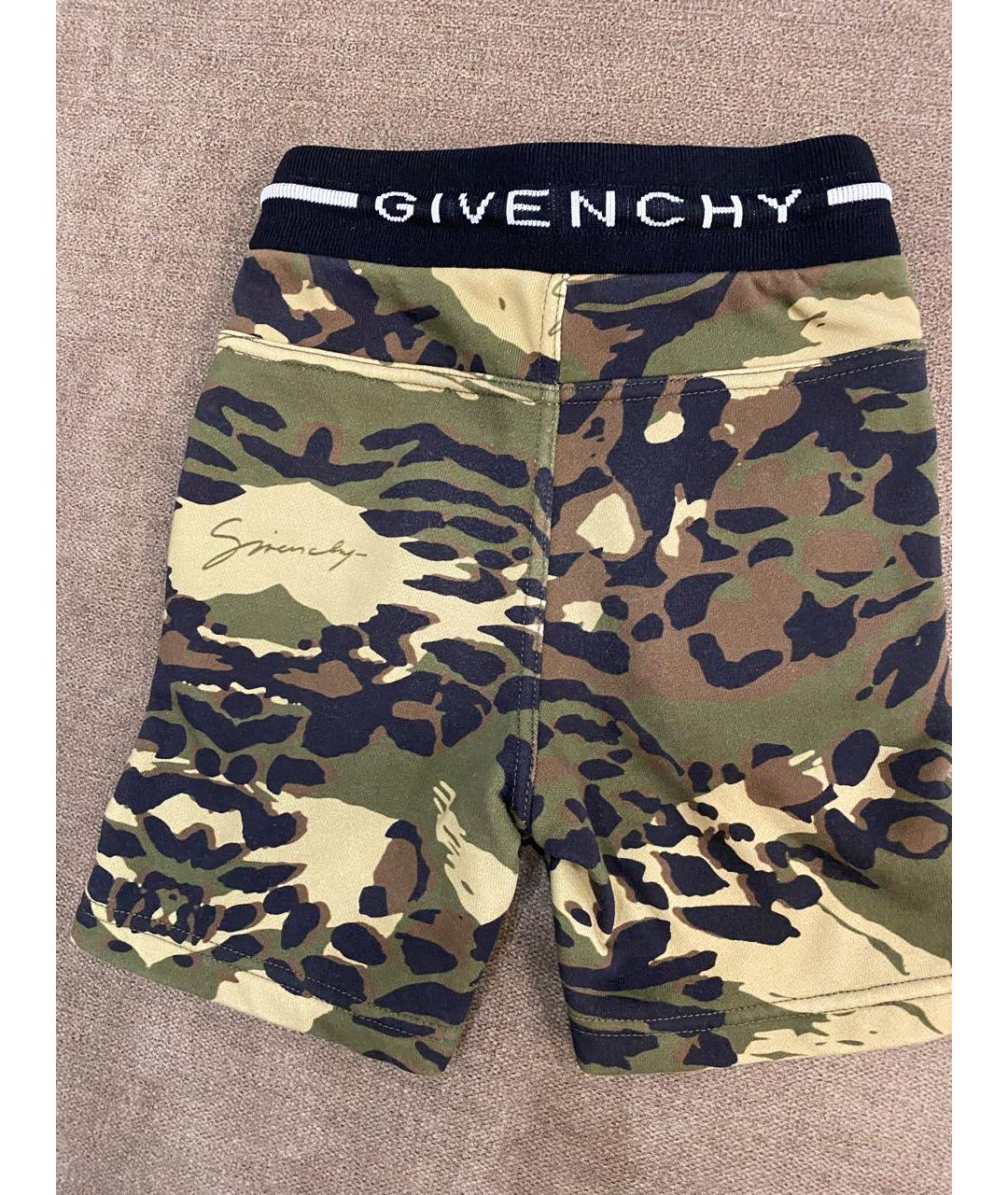 GIVENCHY KIDS Хаки хлопковые детские шорты, фото 2