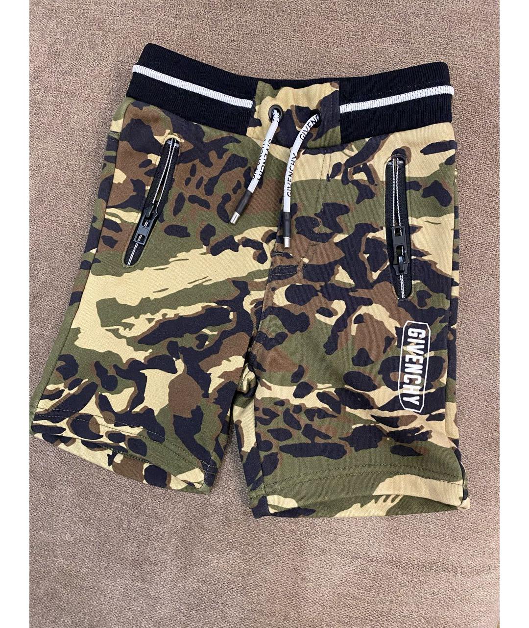 GIVENCHY KIDS Хаки хлопковые детские шорты, фото 5