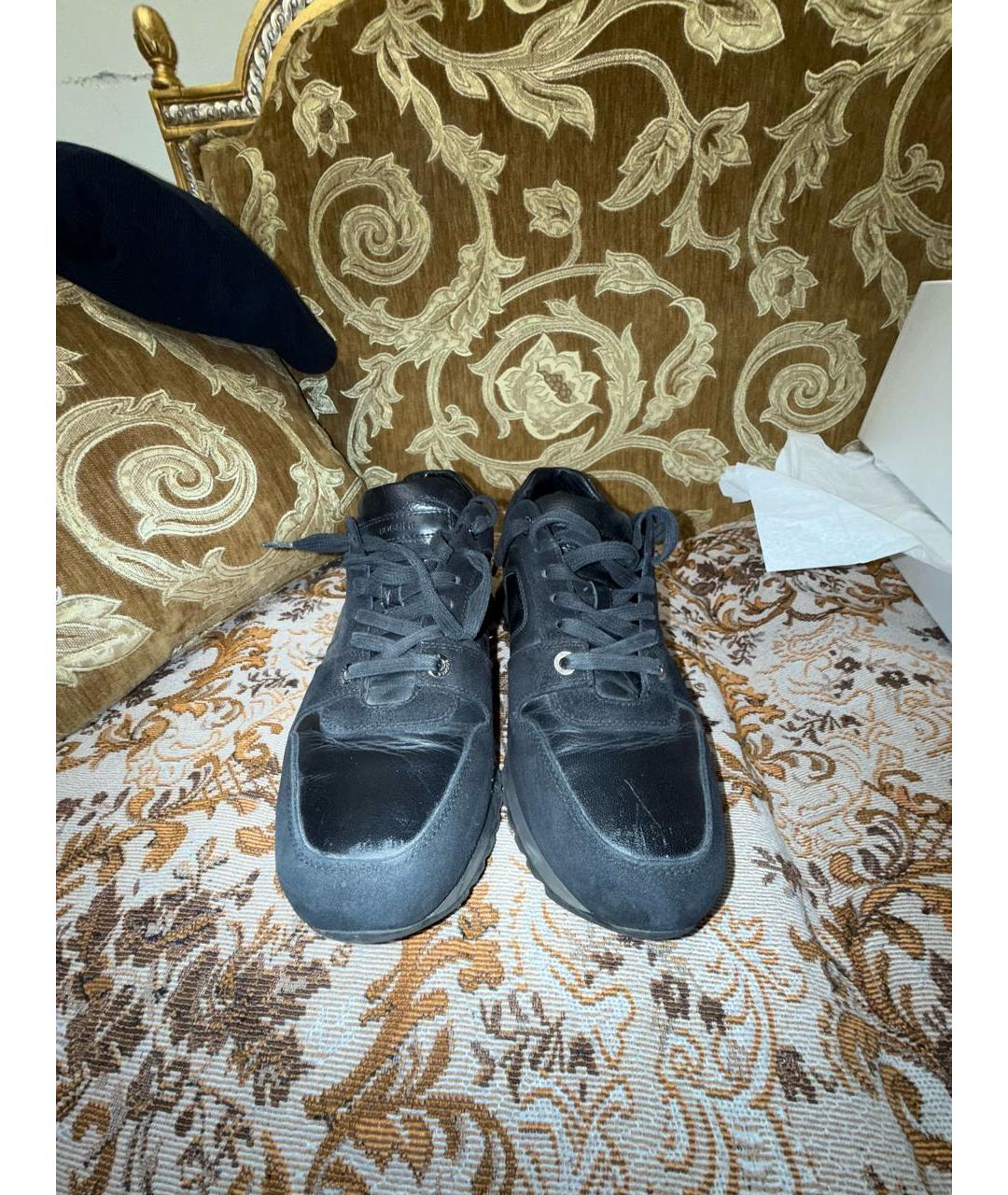 BOGNER Черные кожаные низкие кроссовки / кеды, фото 2