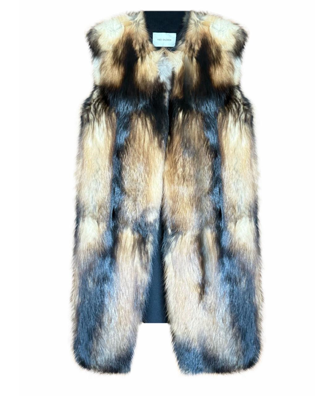 YVES SALOMON Мульти меховой жилет, фото 1