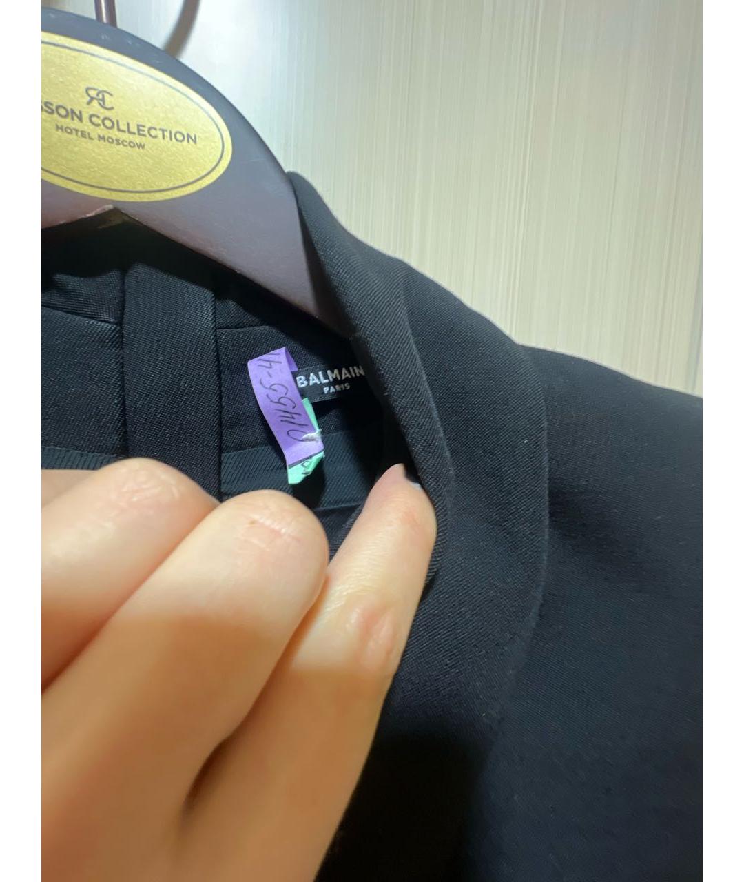 BALMAIN Черное хлопковое повседневное платье, фото 3