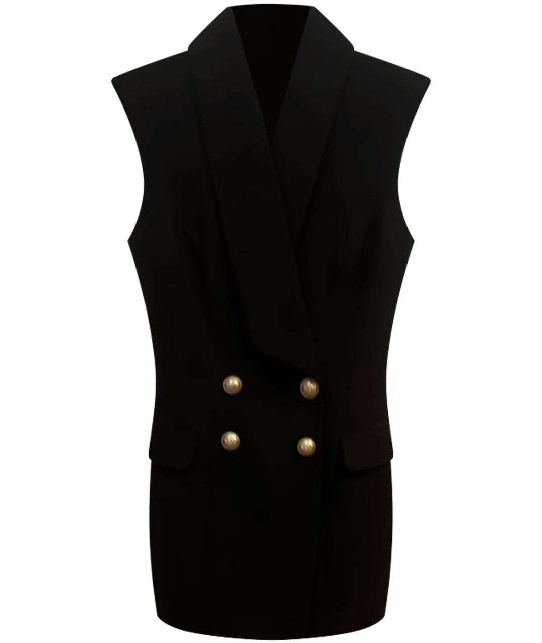 BALMAIN Черное хлопковое повседневное платье, фото 1