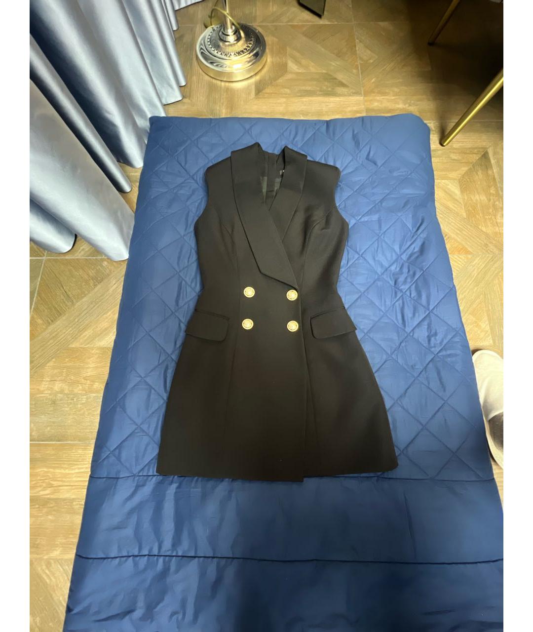 BALMAIN Черное хлопковое повседневное платье, фото 8