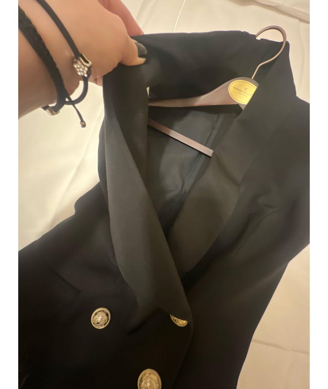 BALMAIN Черное хлопковое повседневное платье, фото 8